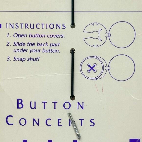 Vintage Southwestern Style Hand painted Button Covers - 1980s  Silver tone - Picture 10 of 11